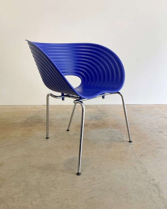 4x Vitra Tom Vac Stuhl blau von Ron Arad – Esszimmerstühle, Metal, Plastic, Modern (photo 2 of 12)