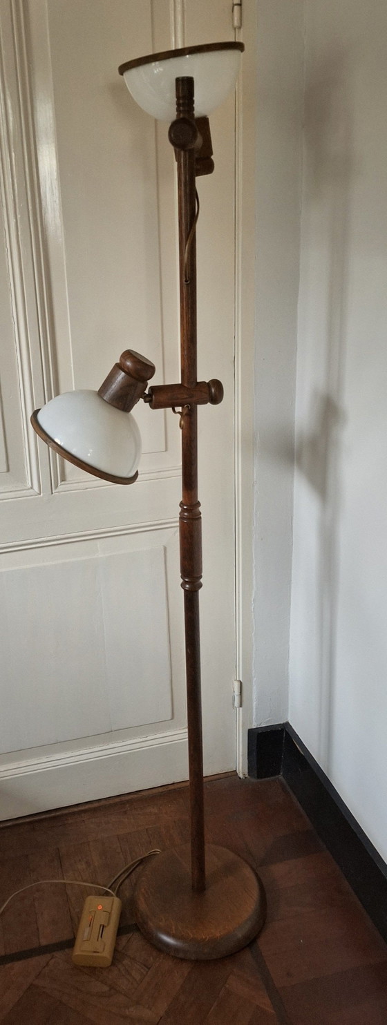 Steinmetz-Eichenpilz-Stehlampe – Steinhauer, Stehleuchten, Plastic, Wood (photo 10 of 14)