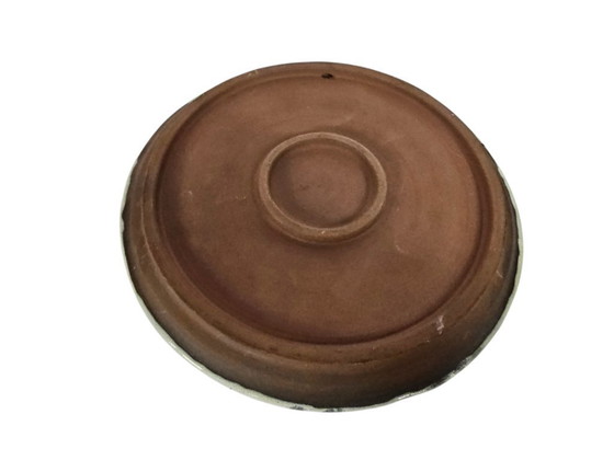 Image 1 of Piatto da parete Ruscha Ceramics - Flower Power - terracotta - Germania Ovest - anni '70