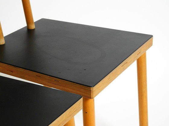 Image 1 of Twee zeldzame demontabele multiplex stoelen van Axel Kufus Model Stöcke voor Atoll