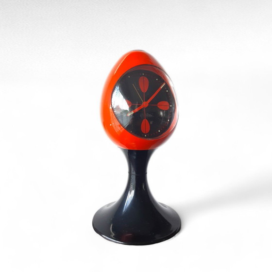 Image 1 of Wind-up Mechanical Alarm Clock, Space Age Design, Blessing, Germany,1970S