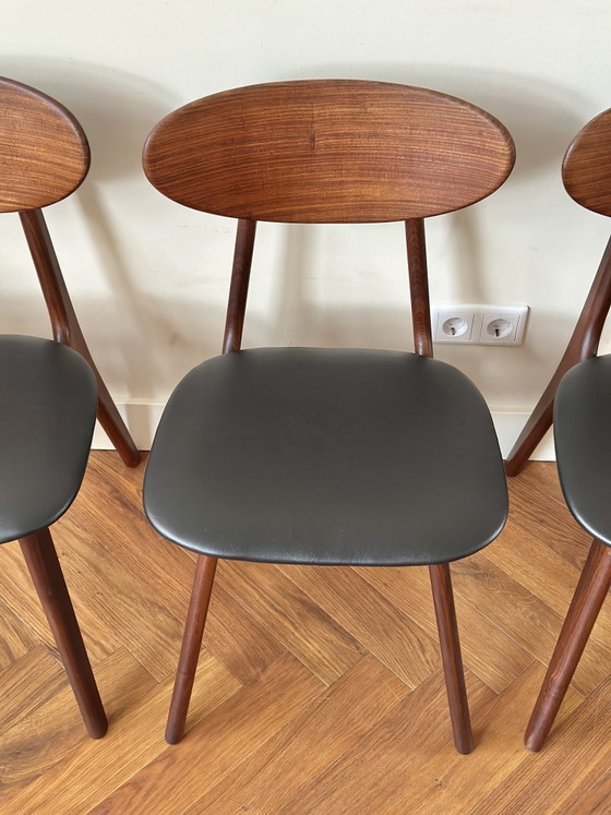 Image 1 of Set 4 vintage stoelen Louis van Teeffelen jaren 50/60/70