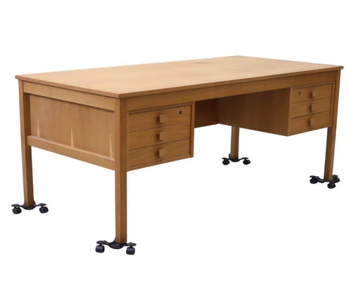 Bureau Scandinave en Chêne Double Face 1960 – Suède