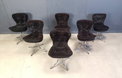Chaises pivotantes vintage par Gastone Rinaldi pour Rima Italie, 1970