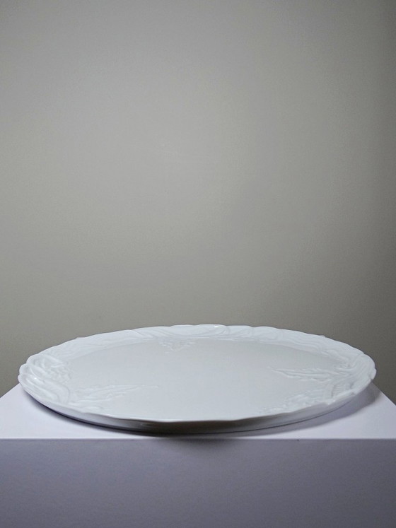 Image 1 of Large vintage/antique white fine Limoges porcelain pie dish