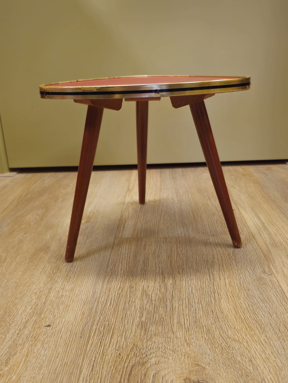 Image 1 of Vintage Plant Table Side Table Red