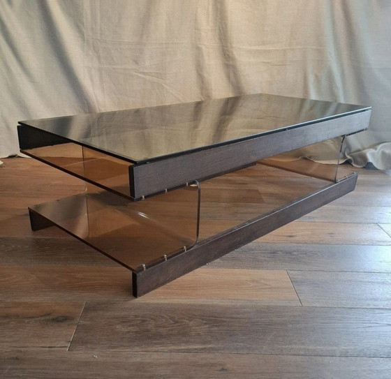 Tavolino da caffè vintage Roche Bobois Wengé Acrilico – Tavolini da caffè, Legno, Vetro (photo 12 of 15)