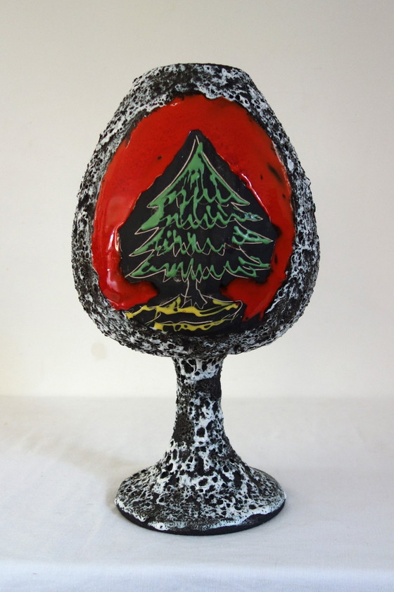 Image 1 of Jarrón grande Fat Lava Pugi, Vallauris, años 50/60