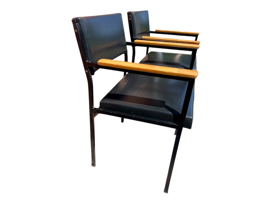 Image 1 of 2x vintage Gijs van der Sluis dining chairs