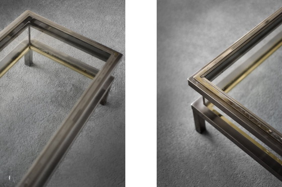 Image 1 of Vintage coffee table with glass cabinet by Maison Jansen, France 1970