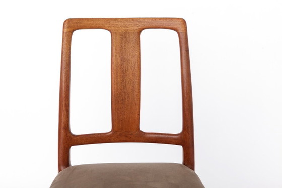 Image 1 of Set of 4 Vintage d-Scan Dining Chairs, Singapore 1960s, Danish Modern Mid Century Chairs, Newly Upholstered Hardwood Dining Chai