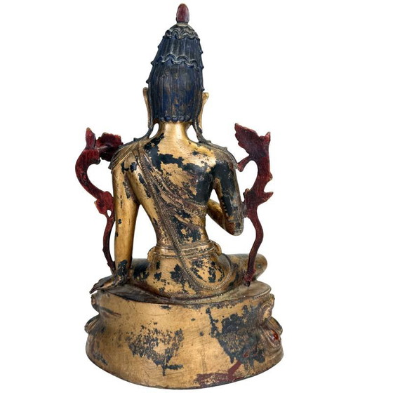 Mooie Avalokiteshvara – Sino-Tibetaanse stijl – 2e helft 20e eeuw – Beeldhouwkunst (photo 6 of 15)