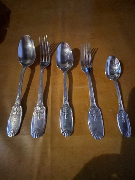Christofle 19. Jh. Modell Pompadour 63-teilige Besteckkassette – Besteckkassetten, Metall, Silber (photo 5 of 9)