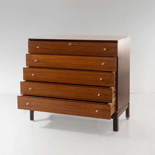 1x Design Wood Chest of Drawers, Ennio Fazzoli for MIM Roma , Italy 1960s