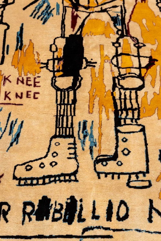Handgeweven wandtapijt, geïnspireerd door Jean-Michel Basquiat. 2026