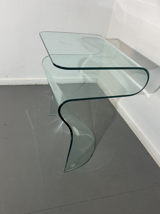 Table d'appoint en verre Fiam (Italie) '1980'
