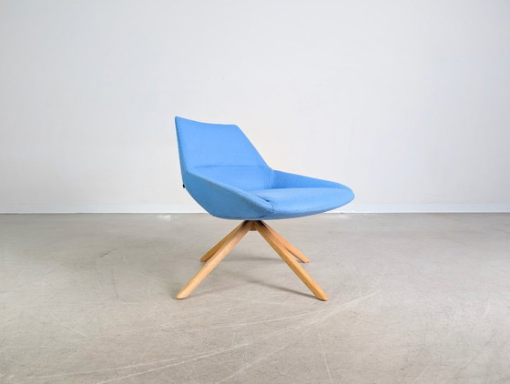 Image 1 of Set of 3 Inclass armchairs Pillet Dunas XL blue office lounge chair