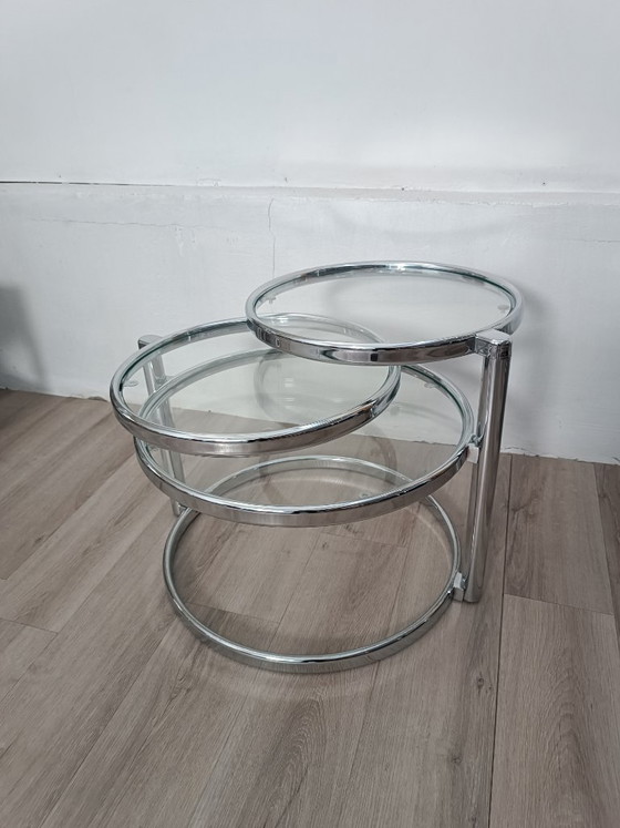 Image 1 of Bijzettafel met draaibare bladen, jaren 80