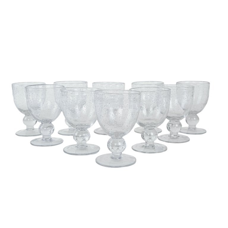 Set of bubble champagne glasses, Italian design, 1970s, production: Italy