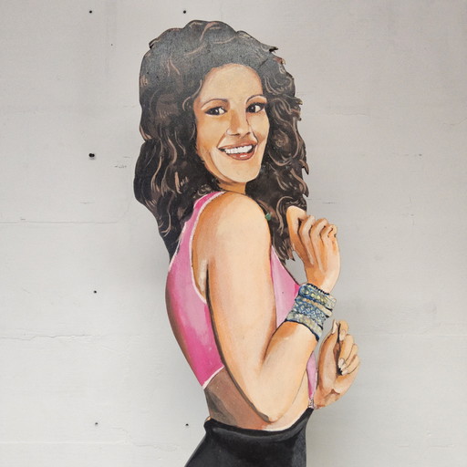 Tableau en bois fait main grandeur nature Julia Roberts Pretty Woman / découpage / figure / statue