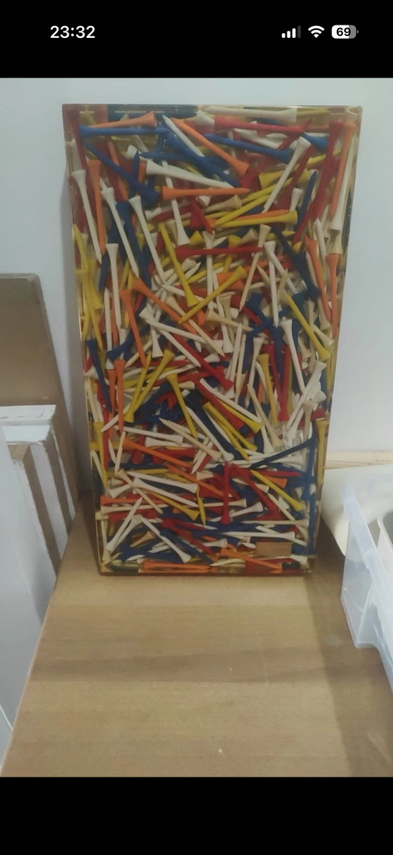 Arman Golf Tees 2003 HC 4/20 Archives Durand Ruel Accumulazione Sculture – Plastic, Metal (photo 6 of 6)