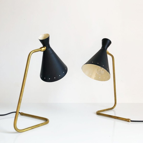 Image 1 of Een paar Cocotte-lampen, design uit de jaren 1950.