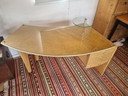 Bureau Vintage Boomerang Style Art Déco Erable