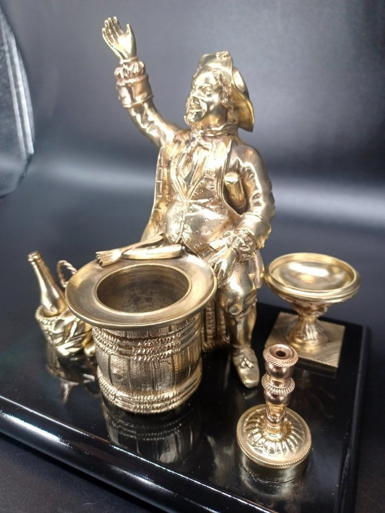 Image 1 of Antikes Tintenfass aus Bronze, Herrenausführung, 1840, Frankreich
