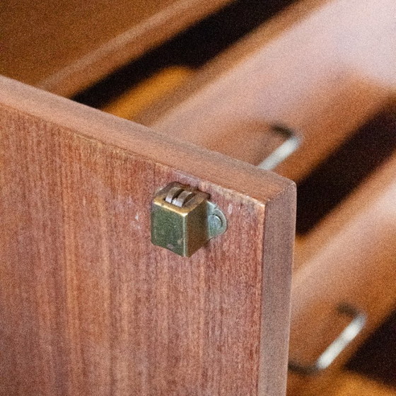 1x Mid-Century Modern Italian Teak Sideboard with Iron Legs & Brass Feet, 1960s – Wood (photo 13 of 14)
