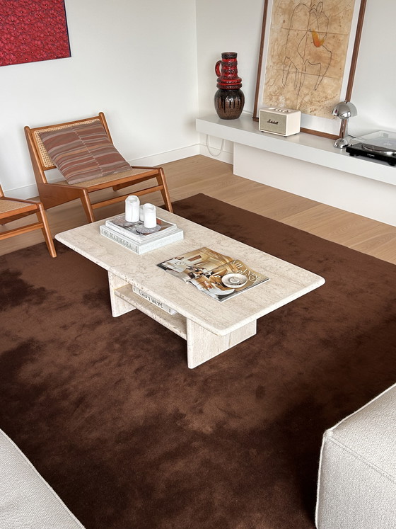 Image 1 of Vintage travertine coffee table, Italy 1980s 