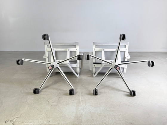 Image 1 of 2er Set Vitra Bürostühle Physix Trioknit grau grey Bürostuhl weiß