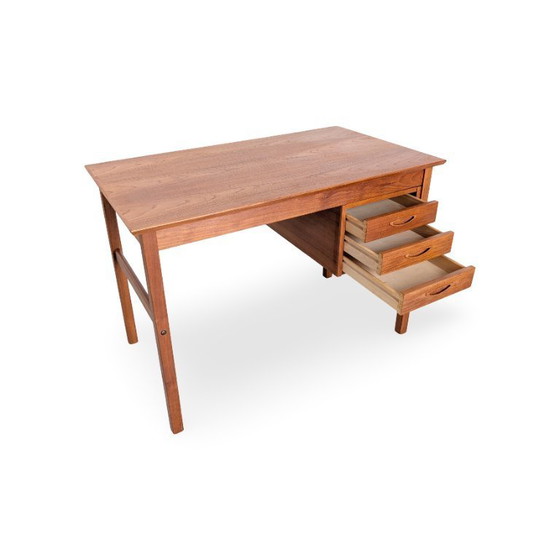 Image 1 of Bureau en teck d'origine, style danois, années 1960