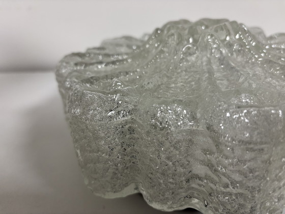 Image 1 of Vintage Ijsglas Plafonnière "Morgenstjerne" Iced Flower– West-Duitsland