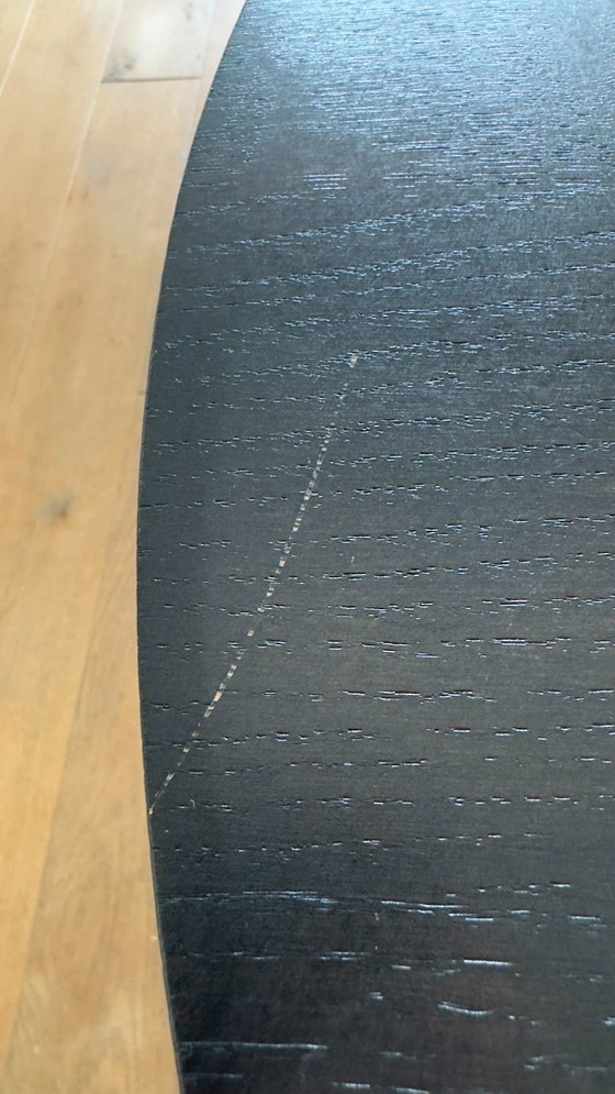 Image 1 of Tavolo da pranzo semi-ovale in rovere – Nero/Antracite