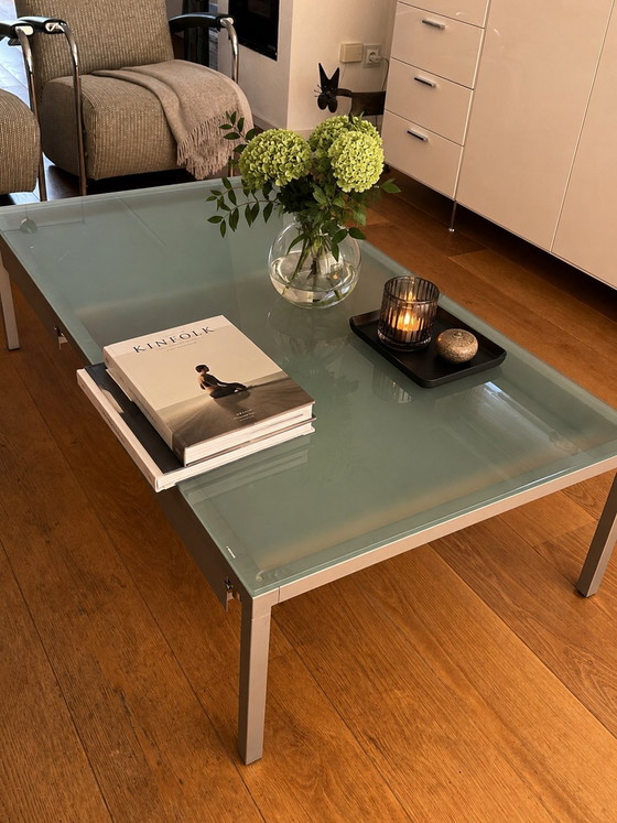 Image 1 of Table basse Desalto Helsinki Design | Verre dépoli et Gris Arctique