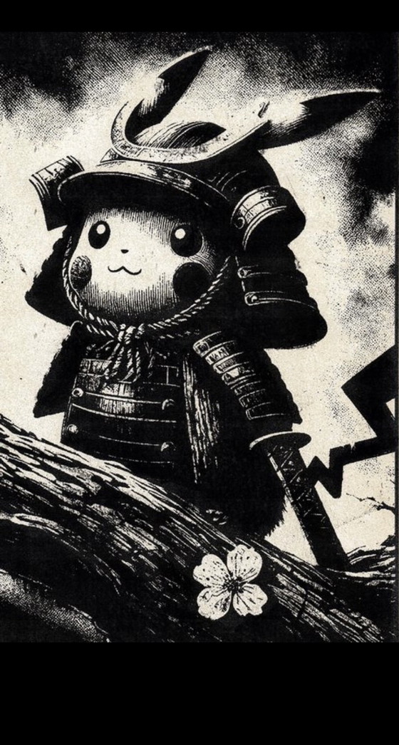 Image 1 of Kunstwerk Pikachu (Pokemon) The Last Cute Samurai