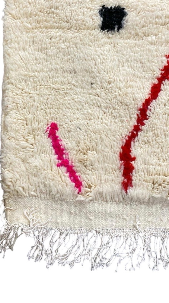 Image 1 of Unieke Handgeknoopte Berber Tapijt – Beni Ouarain Style – 300 x 205 cm – Atlas Wol & Kleurrijk Motief