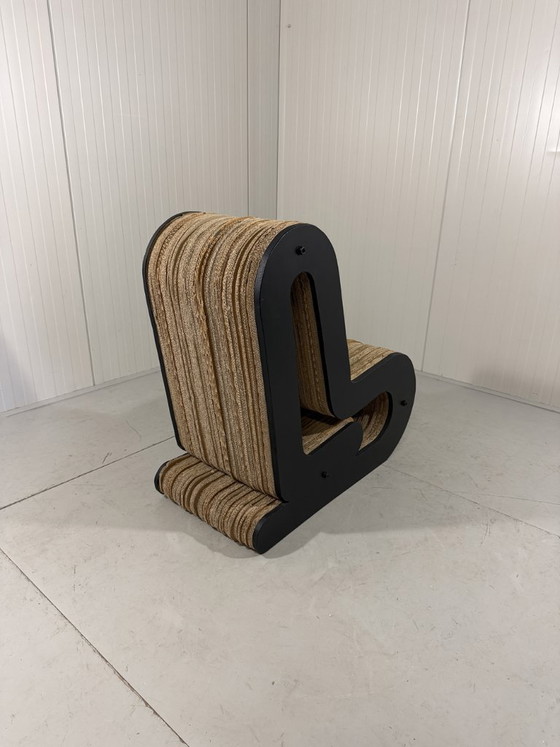 Image 1 of Unieke design lounge stoel karton & multiplex 1990's