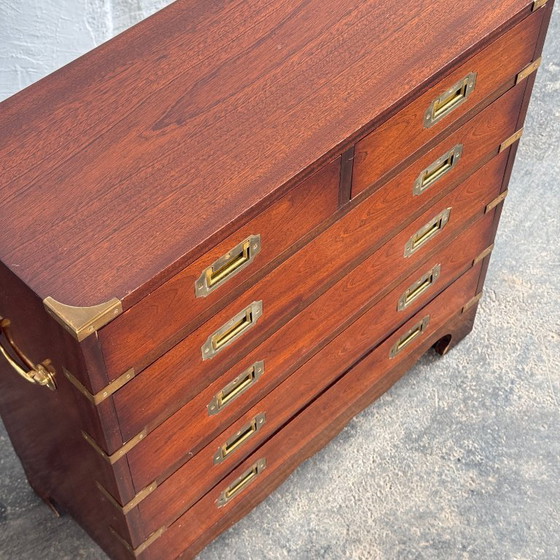 Image 1 of British Mahogany Military Chest, Early 1900s