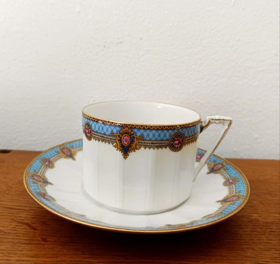 Image 1 of 7x tasses à café Limoges Chabrol & Poirier 1925 art déco 