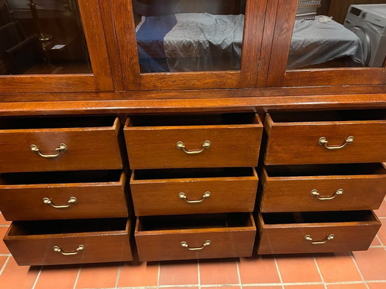 Image 1 of Buffet Flamant, bibliothèque Barker à 9 tiroirs, style anglais Eichholtz