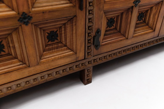 Image 1 of Large Solid Brutalist Rustic 3D Sideboard, 1960s