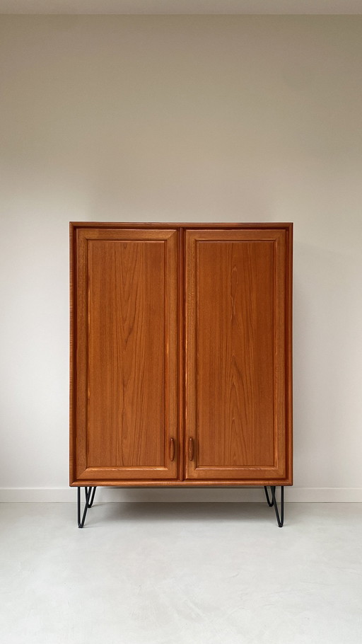 Teak Wooden High 2 Door Cupboard / High board from RT Möbel