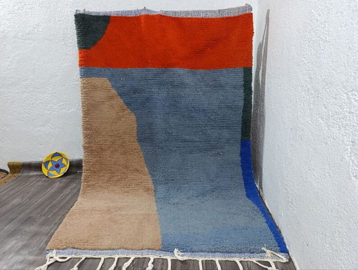Traditional Moroccan Beni Ouarnaine Rug, Size 2/3 M
