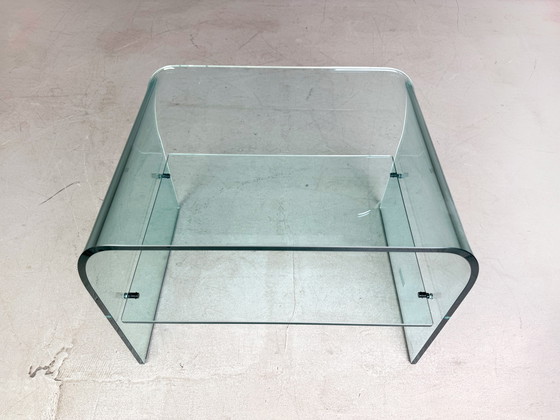Image 1 of Mesa de centro original Fiam Italia, mesa auxiliar de cristal, años 80