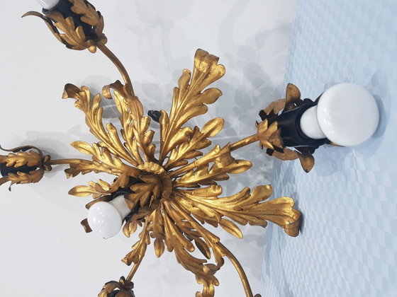 Hollywood Regency Ceiling Lamp from Hans Kogl, Germany, 1960s – Hans Kögl, Ceiling lights, Metal (photo 4 of 11)