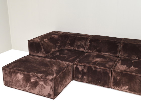 Divano componibile COR Trio marrone cioccolato Germania Svizzera 1972 NUOVA TAPPEZZERIA, Divani modulari (foto 15 di 20)