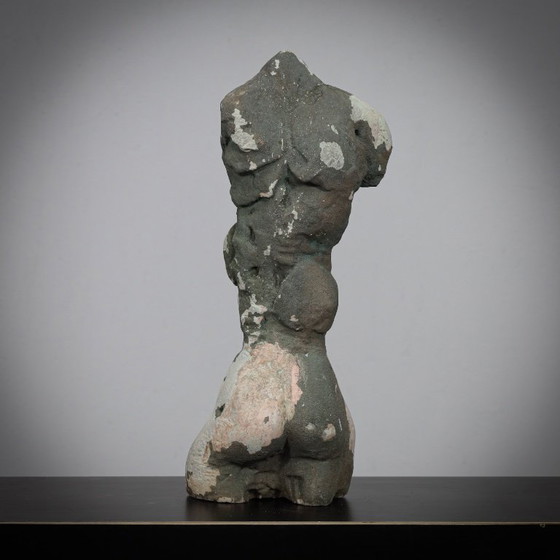 Image 1 of Coppia di sculture di torso maschile di Francine Govers, anni '90