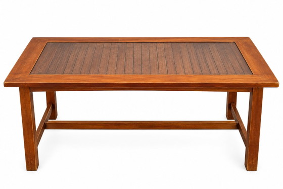 Mesa exótica de cristal y madera maciza de Tailandia. – Wood, Glass (photo 2 of 7)