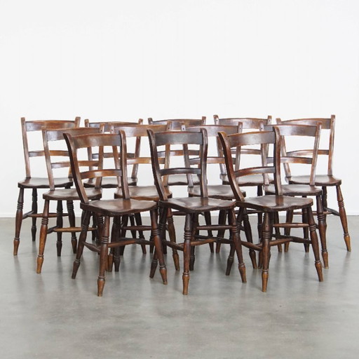 12 x Sedia da pranzo/cucina Oxford inglese antica